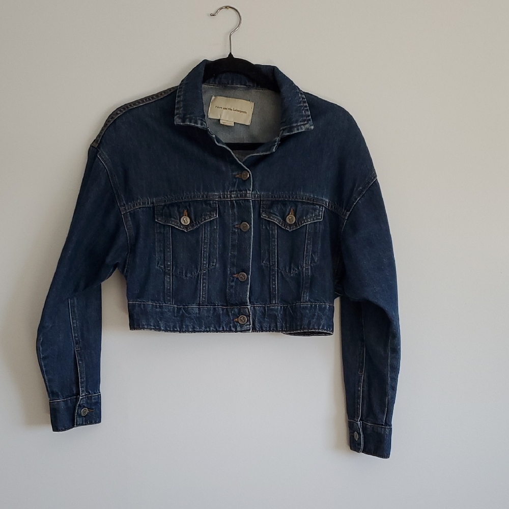 Blue Cropped Denim Jacket
